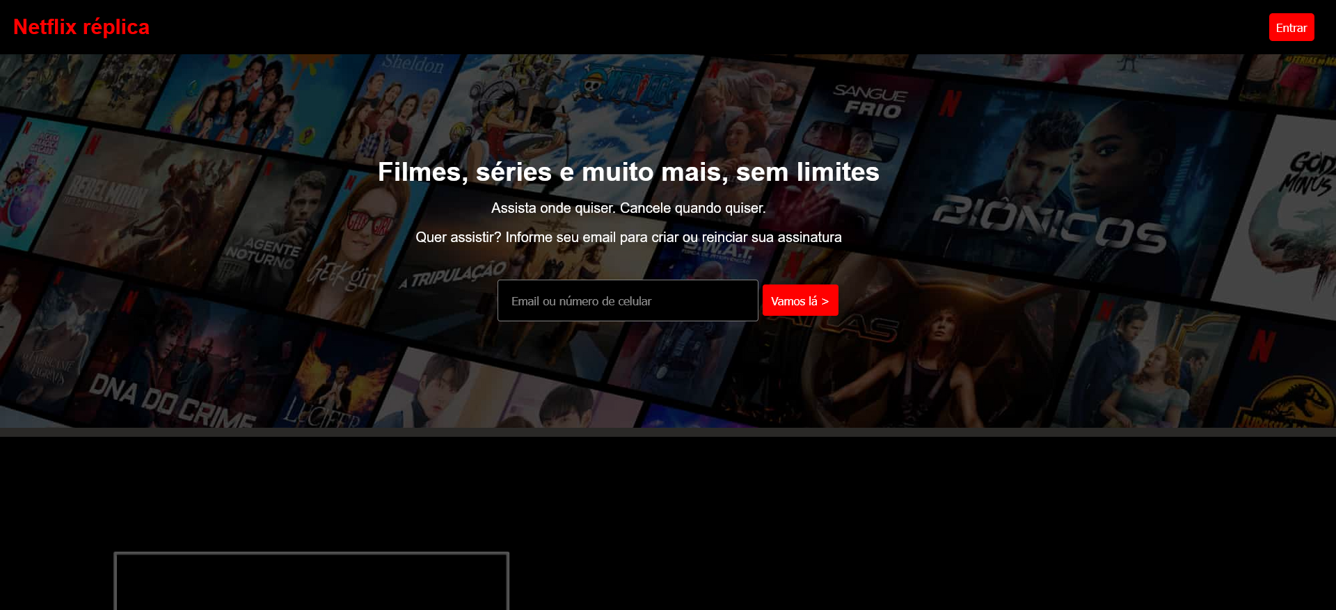 Projeto réplica da Netflix